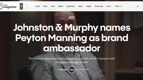 Johnston & Murphy names Peyton Manning as Brand Ambassador